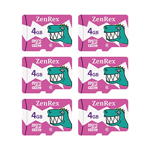 ZenRex 4GB 6 Pack Micro SD Card - High-Speed Memory Card for Smartphone Tablet Camera