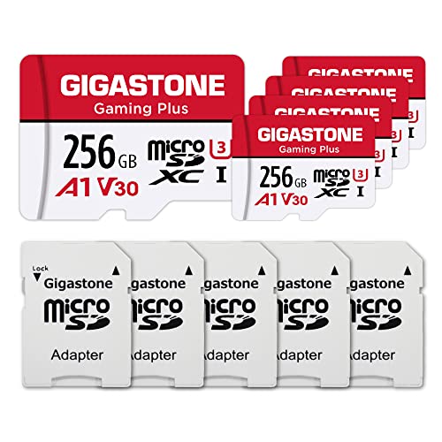 Gigastone 256GB Micro SD Card 5-Pack