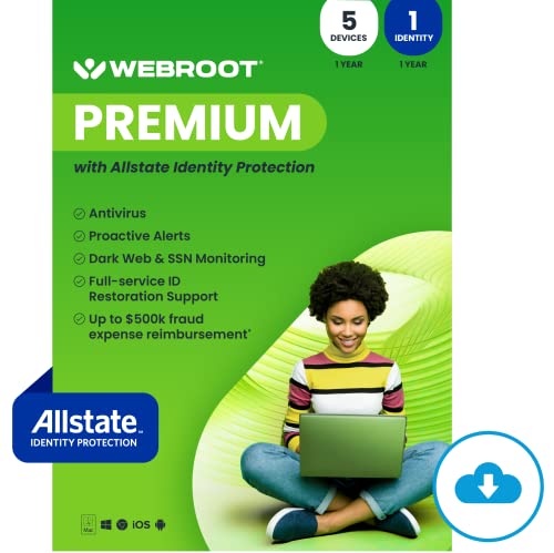 Webroot Premium 2023 - Allstate Identity Protection & Antivirus Software