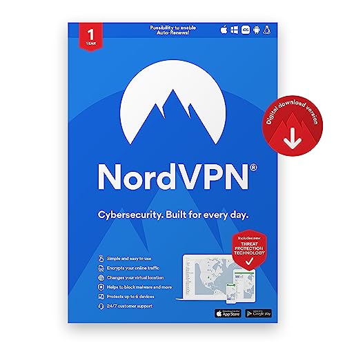 NordVPN Standard - Cybersecurity Software for 6 Devices