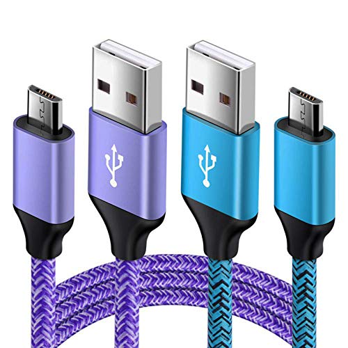 Android Charger Micro USB Cable 2 Pack 6ft