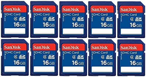 Lot of 10 SanDisk 16GB Memory Card Pack