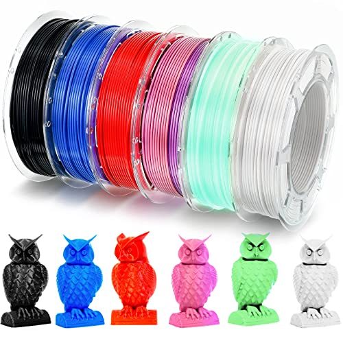 6 Colors PLA 3D Printer Filament Bundle