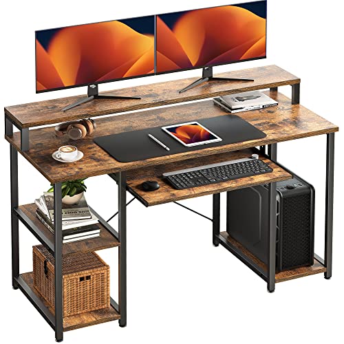 NOBLEWELL Computer Desk with Storage Shelves