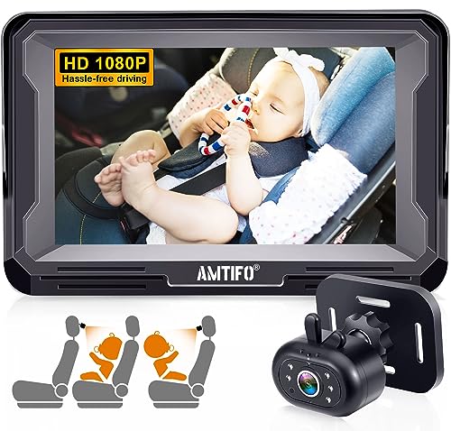 Baby Car Camera with 360 Rotation: USB Plug and Play Backseat Camera for Rear Facing Carseat