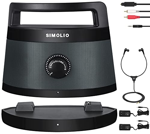 SIMOLIO Wireless TV Speakers with Hearing Assistance