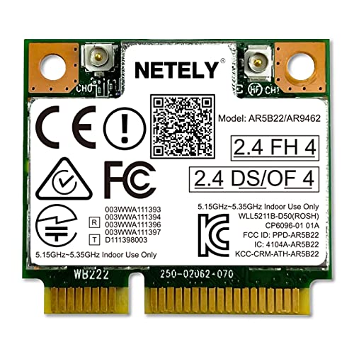NETELY 802.11N Mini-PCIE WiFi Adapter with Bluetooth 4.0
