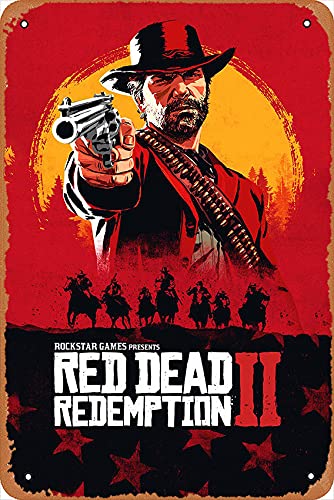 Shvieiart Wall Decor Sign - Red Dead Redemption 2 Game Poster