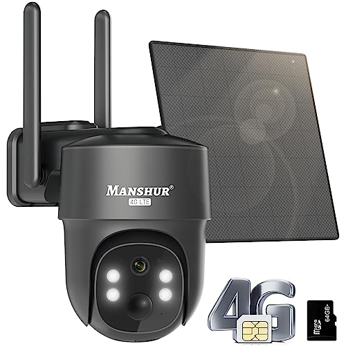 Manshur 4G LTE Cellular Security Camera