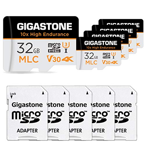 [10x High Endurance] Gigastone Industrial 32GB 5-Pack MLC Micro SD Card