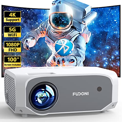 FUDONI 5G WiFi Outdoor Movie Projector with Bluetooth