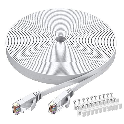 BUSOHE Cat6 Ethernet Cable 30 FT White