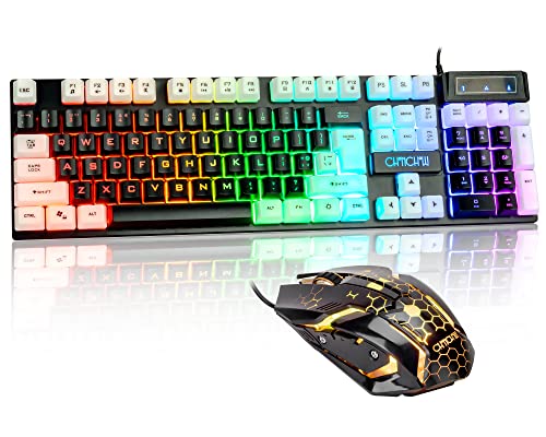 CHONCHOW Light Up Keyboard and Mouse Combo