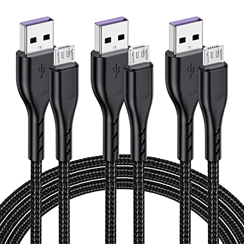 Kithumi 10 Ft Micro USB Cable 3 Pack