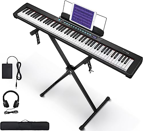 Starfavor 88-Key Piano Keyboard with Stand and Carrying Case