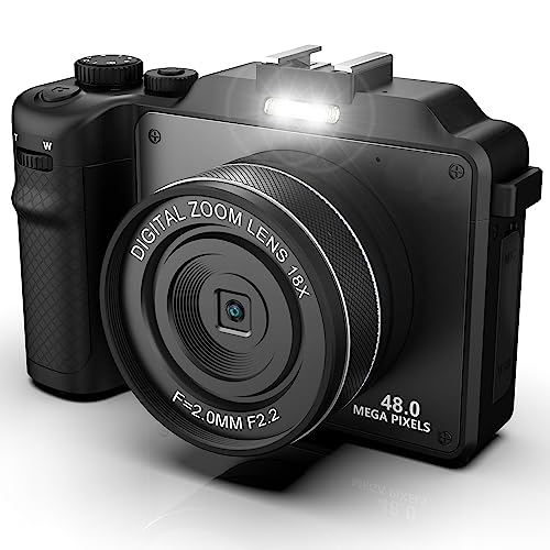 4K Vlogging Camera with WiFi, 48MP, Auto Focus, Anti-Shake