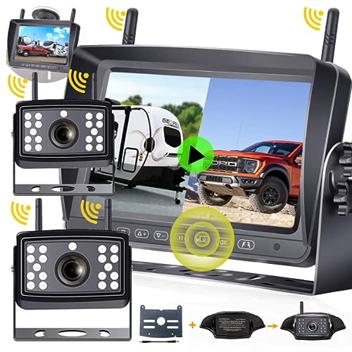 RV Backup Camera Wireless HD 1080P 2 Infrared Night Vision Bluetooth Rear View Cam
