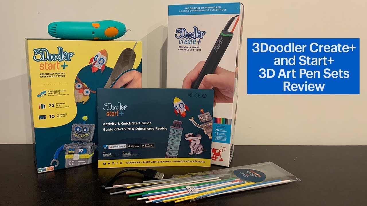 3Doodler Start+ Essentials 3D Printing Pen Set - Cool-touch, Child-Safe