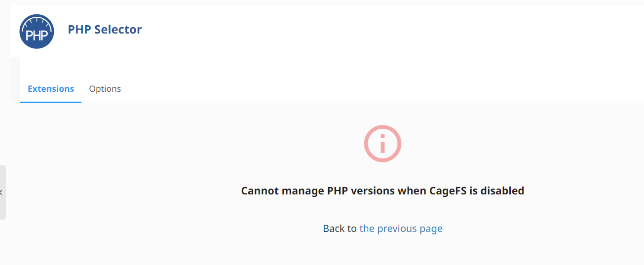 Cannot Manage PHP Versions When Cagefs Is Disabled