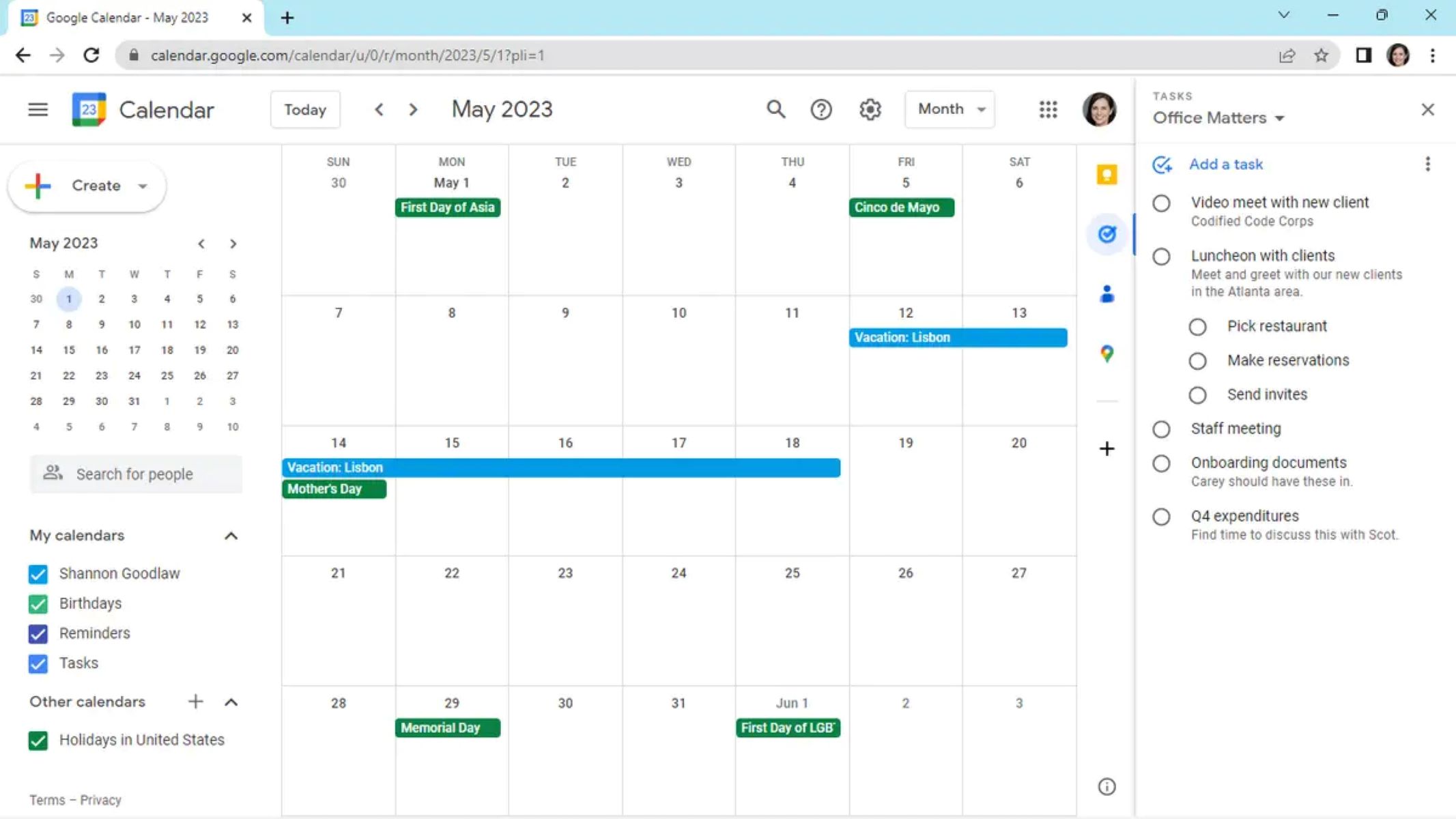 why can't i add tasks to.my google calendar