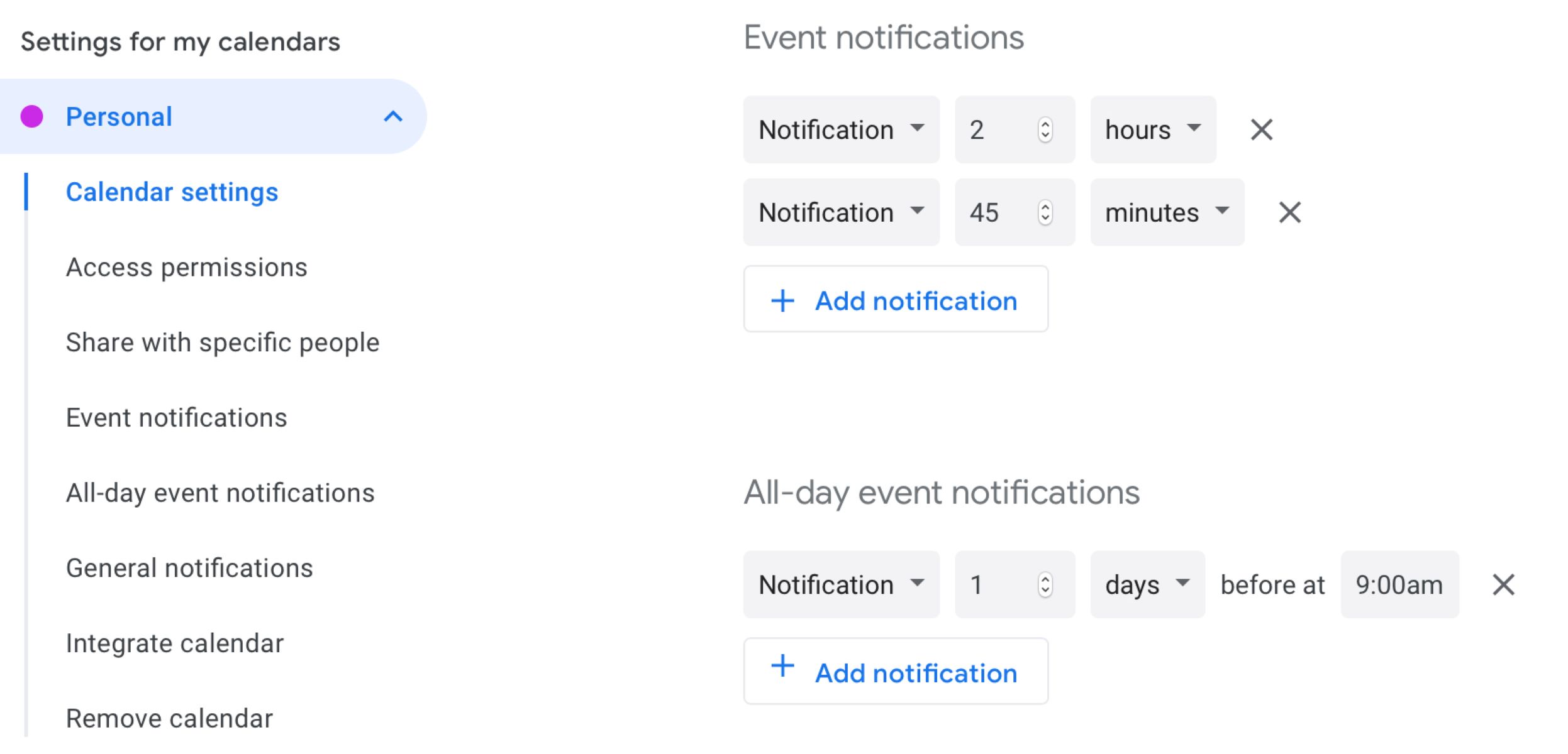 How To Change Notifications In Google Calendar