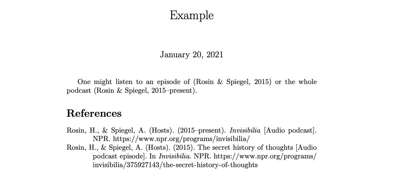 How To Cite Podcast Apa | Robots.net