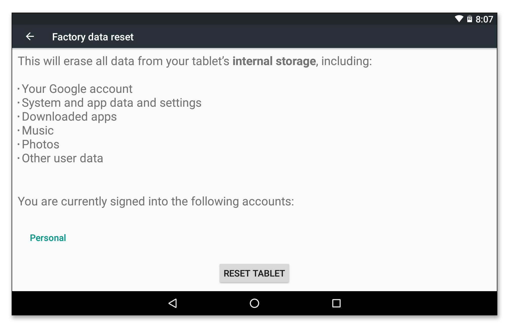 How To Factory Reset Android Tablet