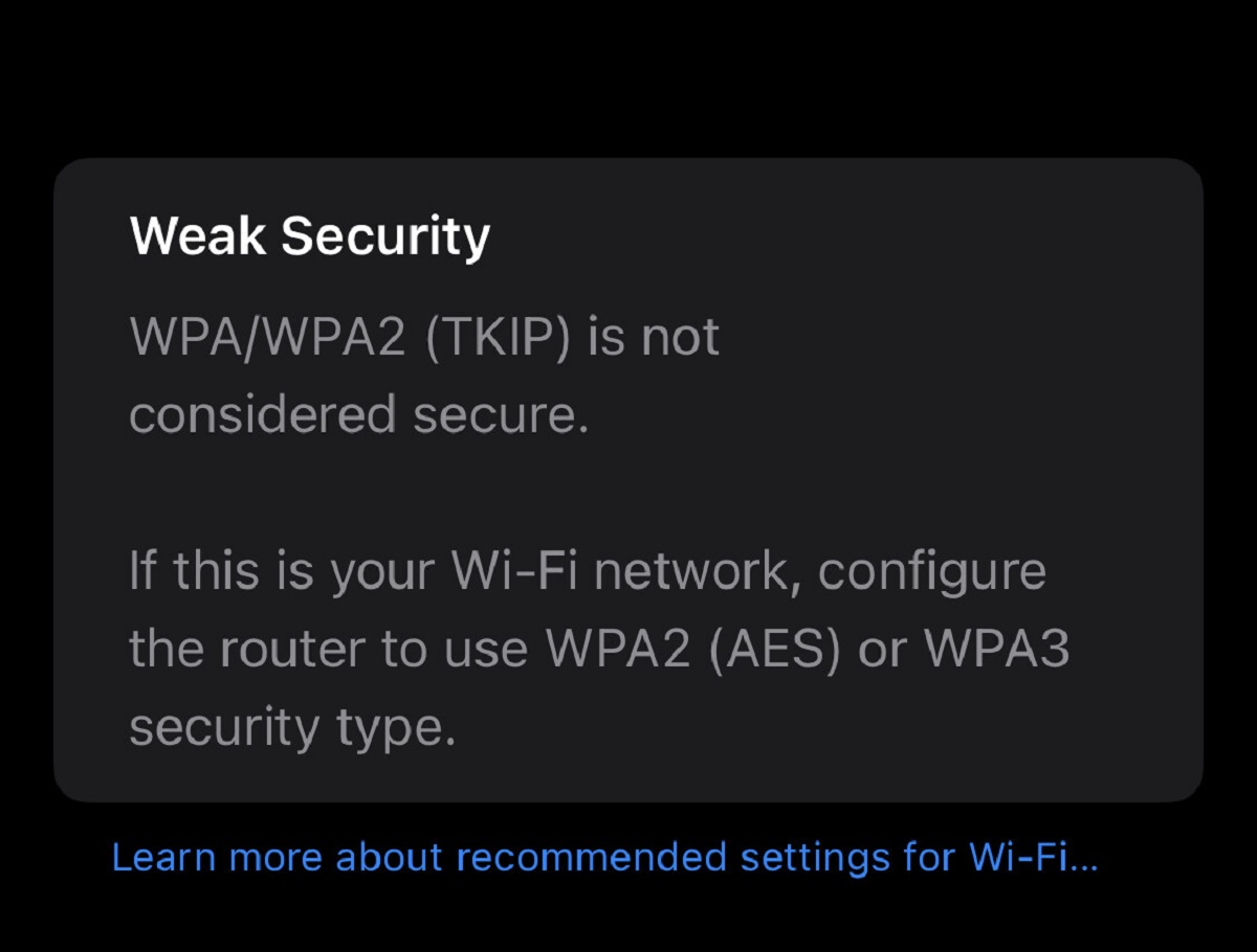 How To Fix Weak Security On Wifi