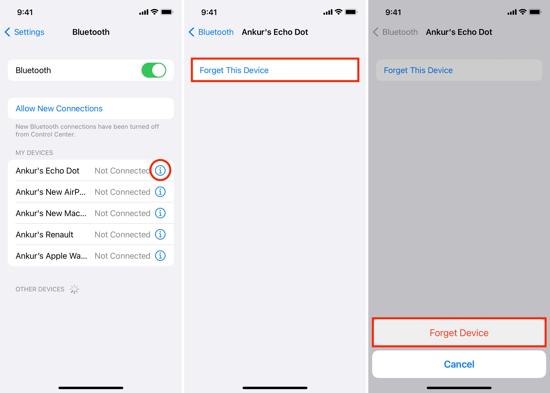 How To Reconnect A Forgotten Bluetooth Device Iphone
