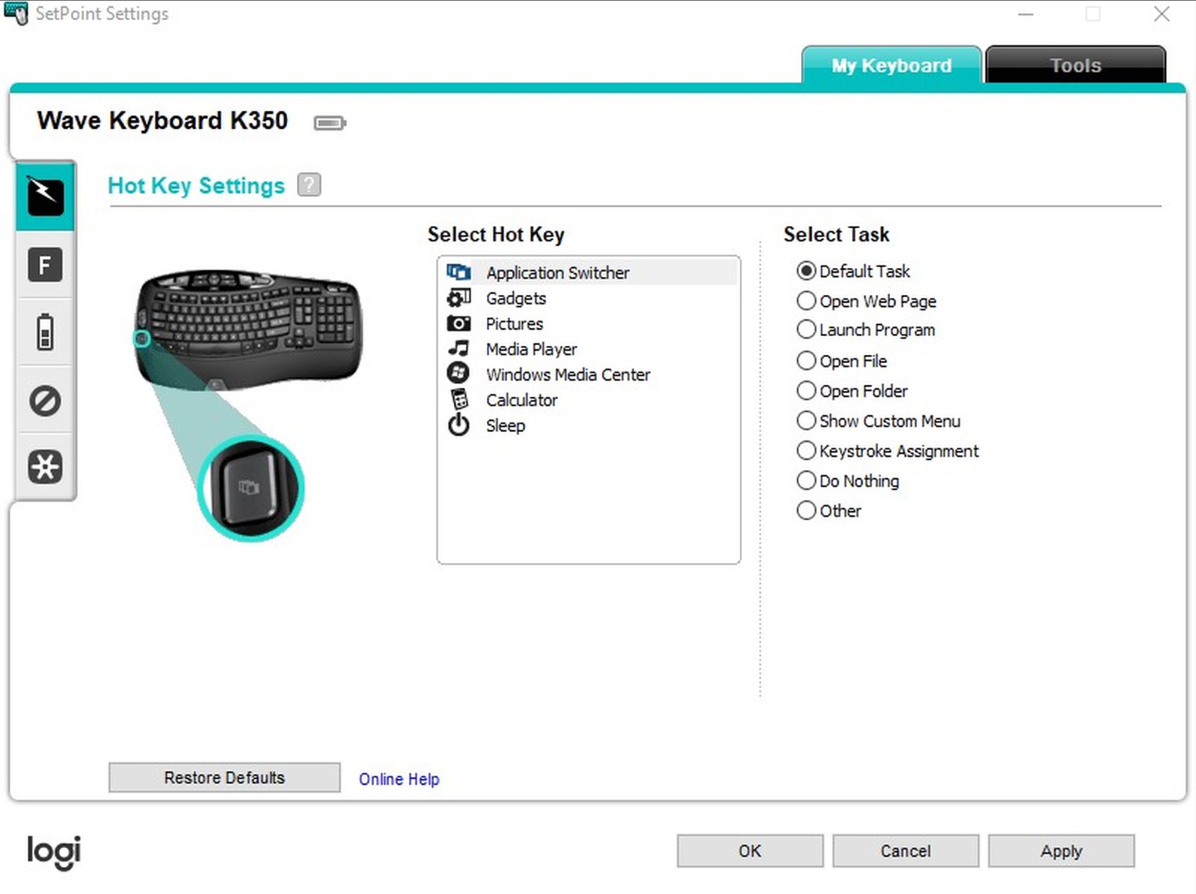 what-does-logitech-setpoint-do
