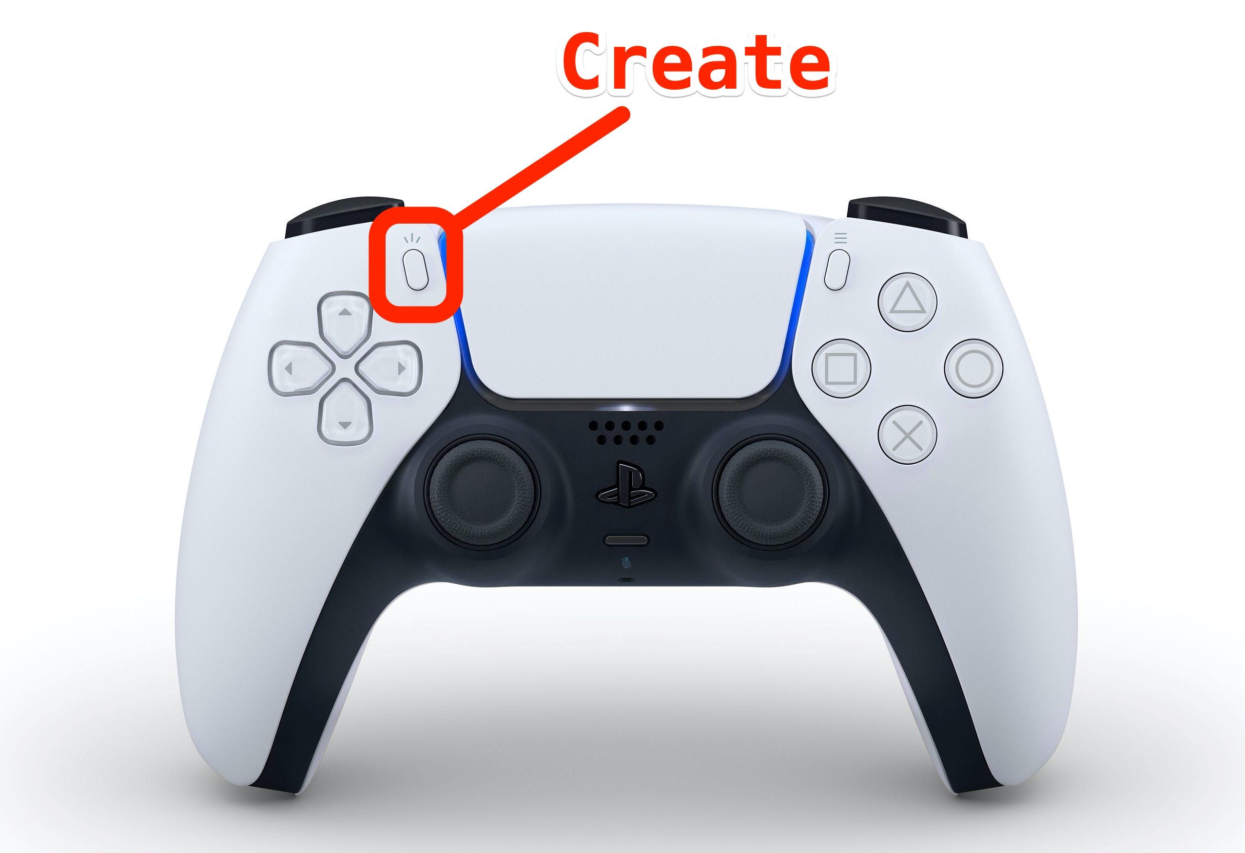 What Is The Create Button On PS5