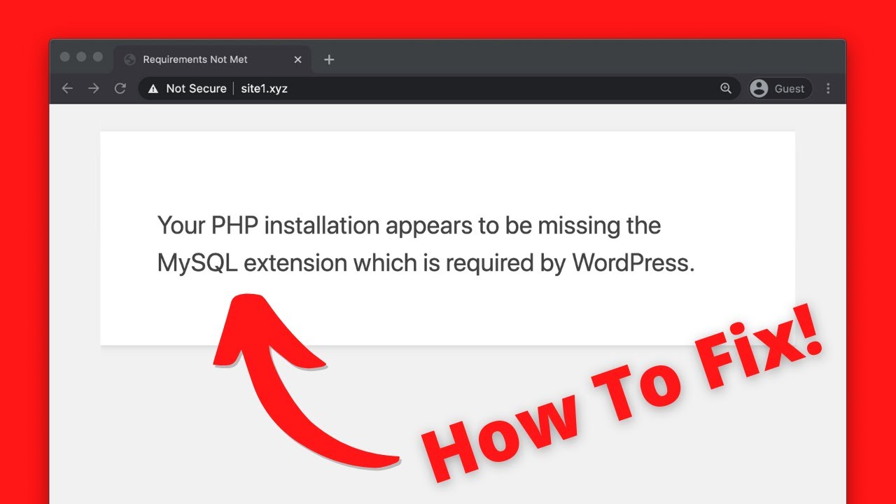 Your PHP Installation Appears To Be Missing The Mysql Extension Which Is Required By WordPress