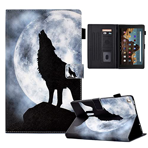 Fire HD 10 Case for Amazon Fire HD 10 Tablet - Moon Wolf