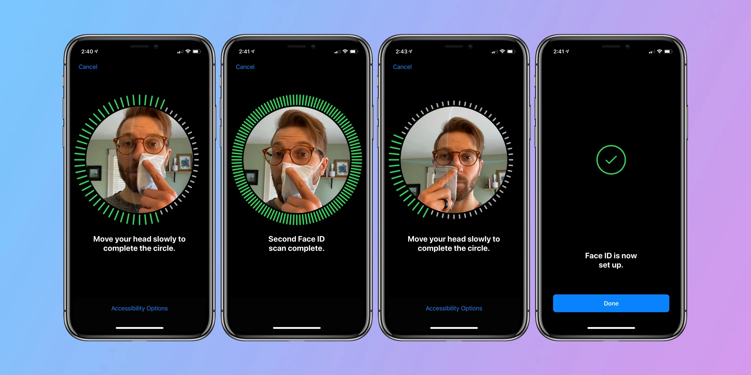 how to set up second face id on iphone 11