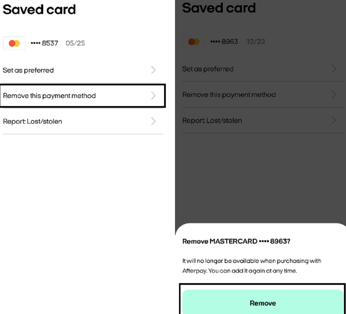 how-do-i-take-my-card-off-afterpay