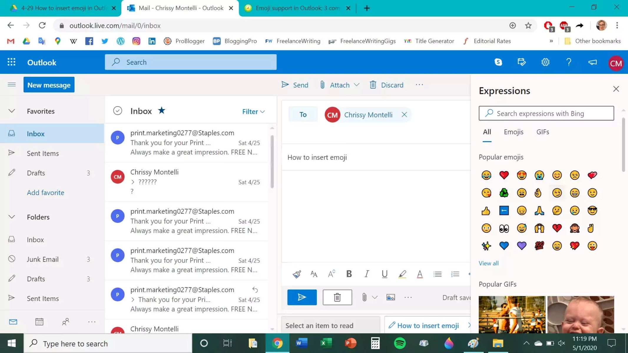 How To Add Emojis In Outlook Message