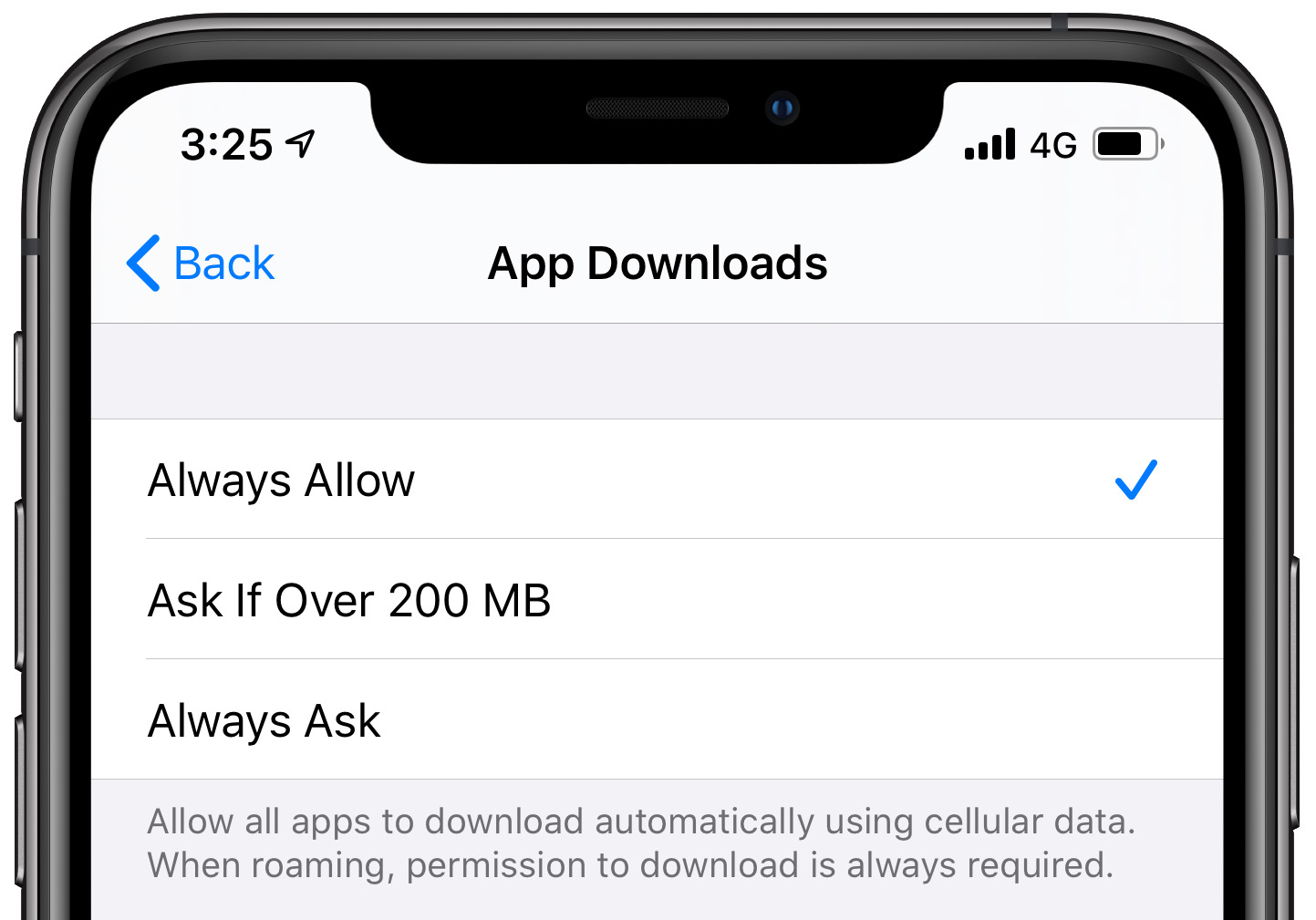 How To Allow Download Over Cellular