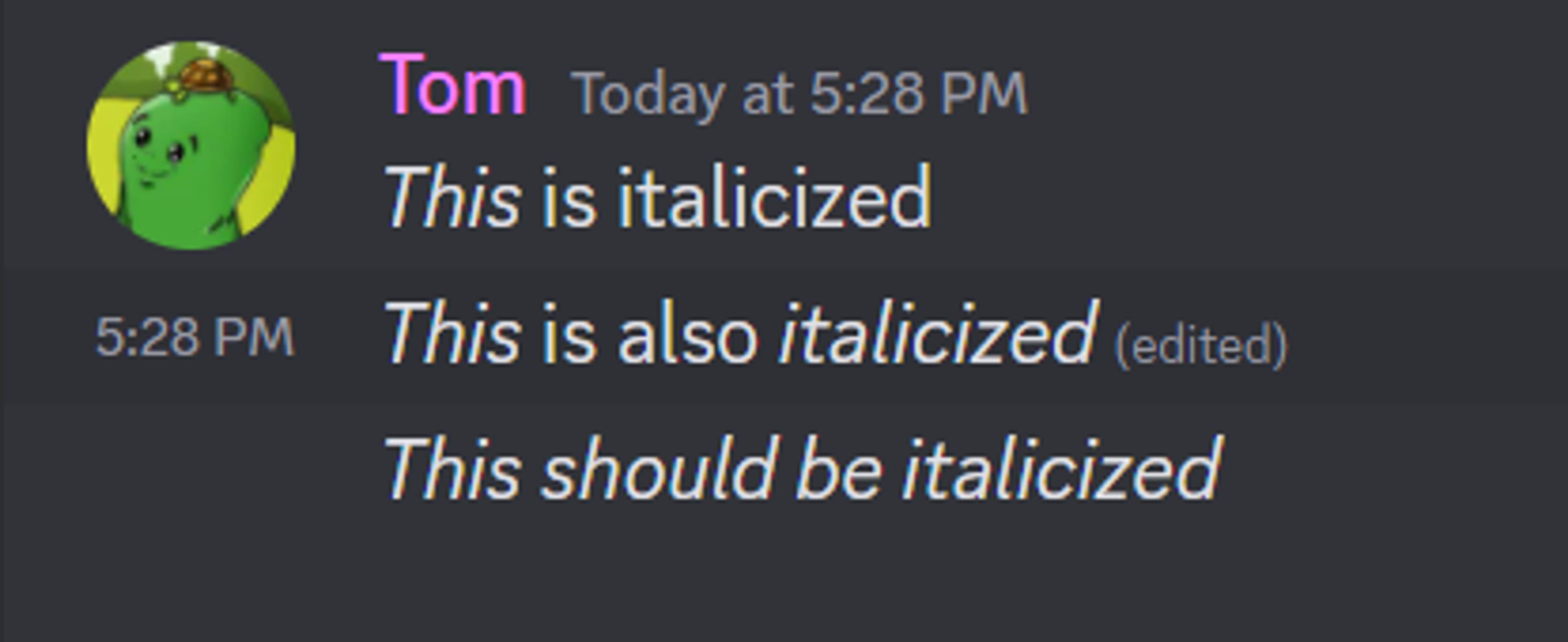 How To Do Italics In Discord