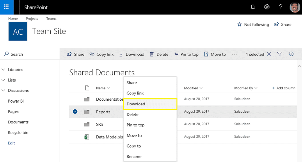 How To Download A Folder From Sharepoint