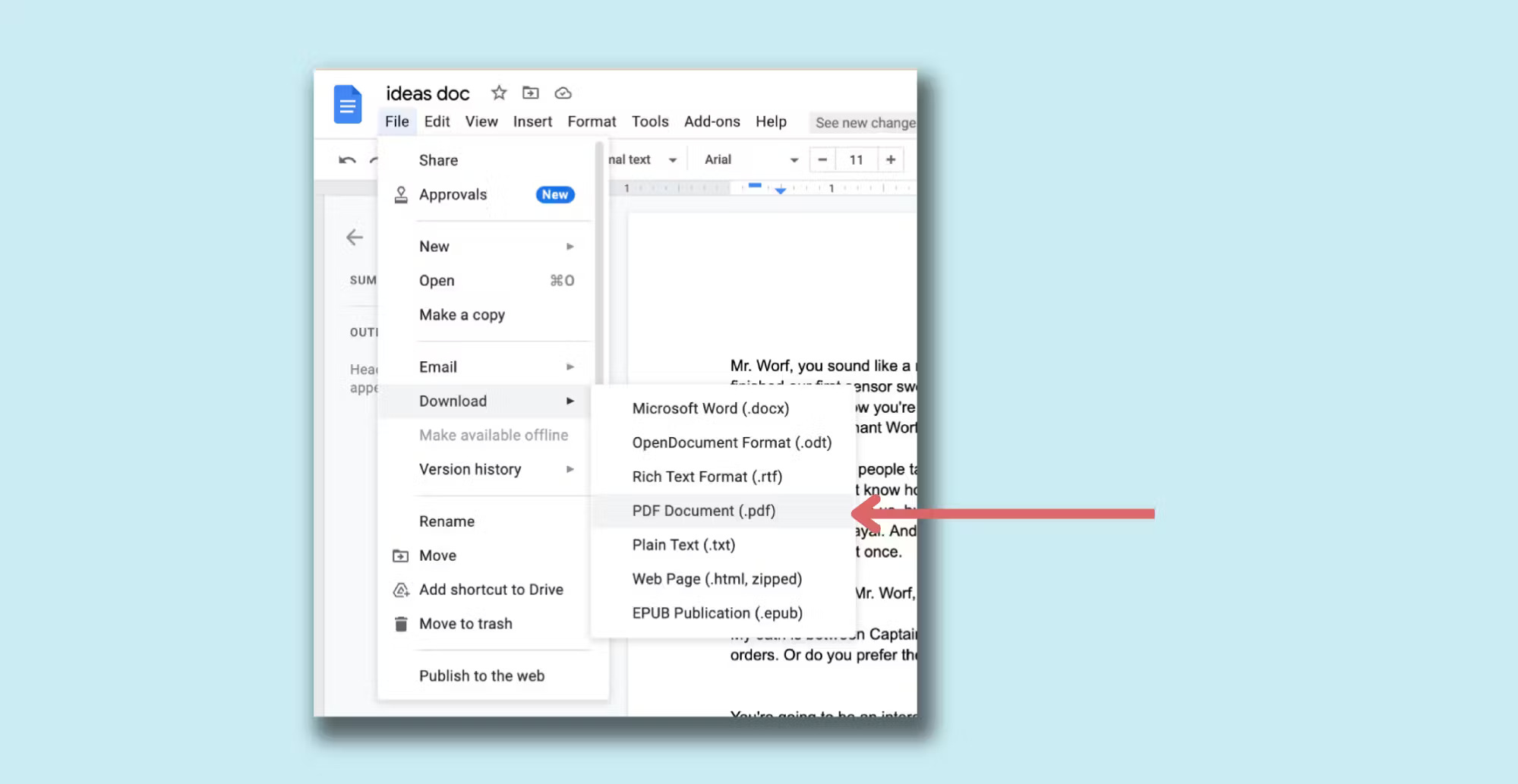 How To Download A Google Doc As A PDF