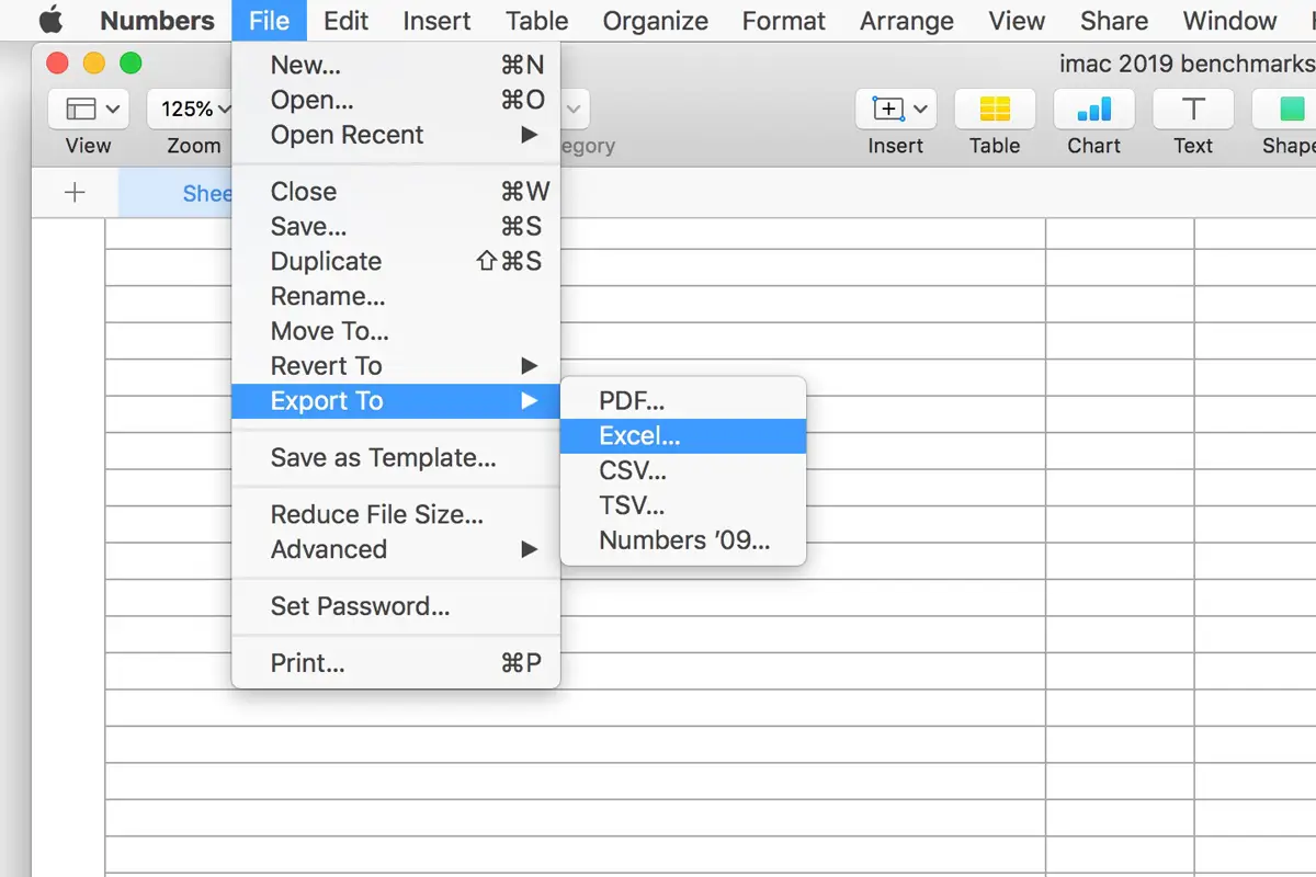 how to download an excel sheet on mac