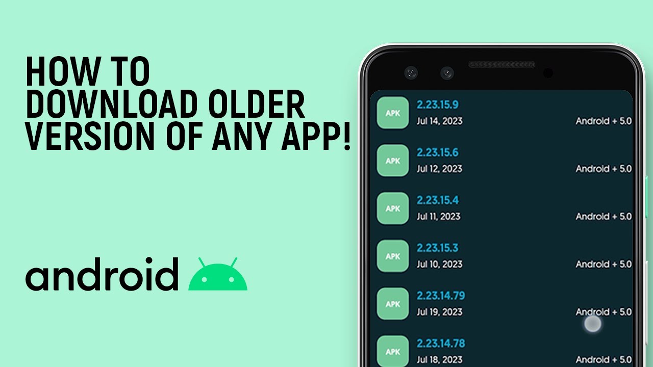 How To Download Older Versions Of Apps Android