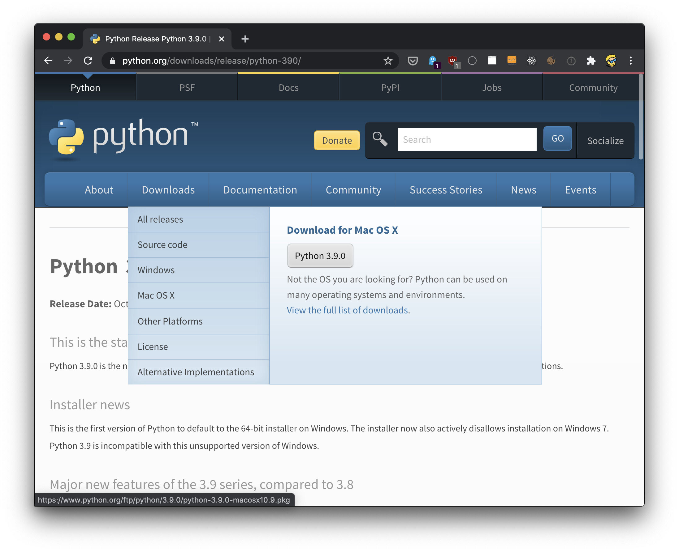 download python 3 mac