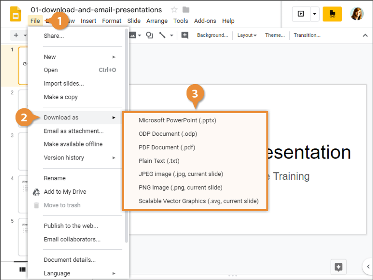 How To Download Slides From Google Slides