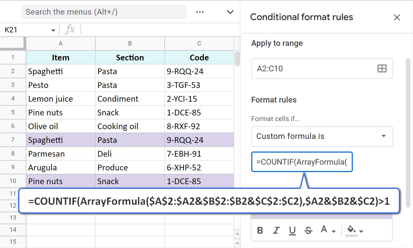 How To Find Duplicates In Google Sheets