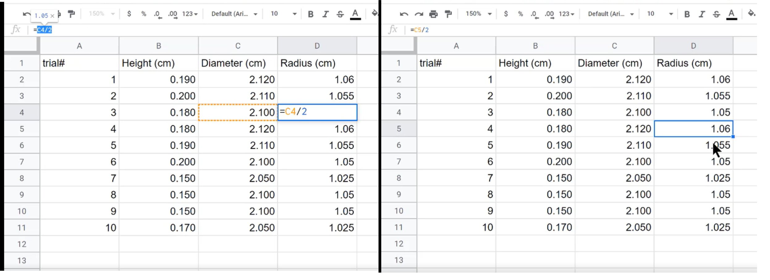 how-to-find-mean-in-google-sheets