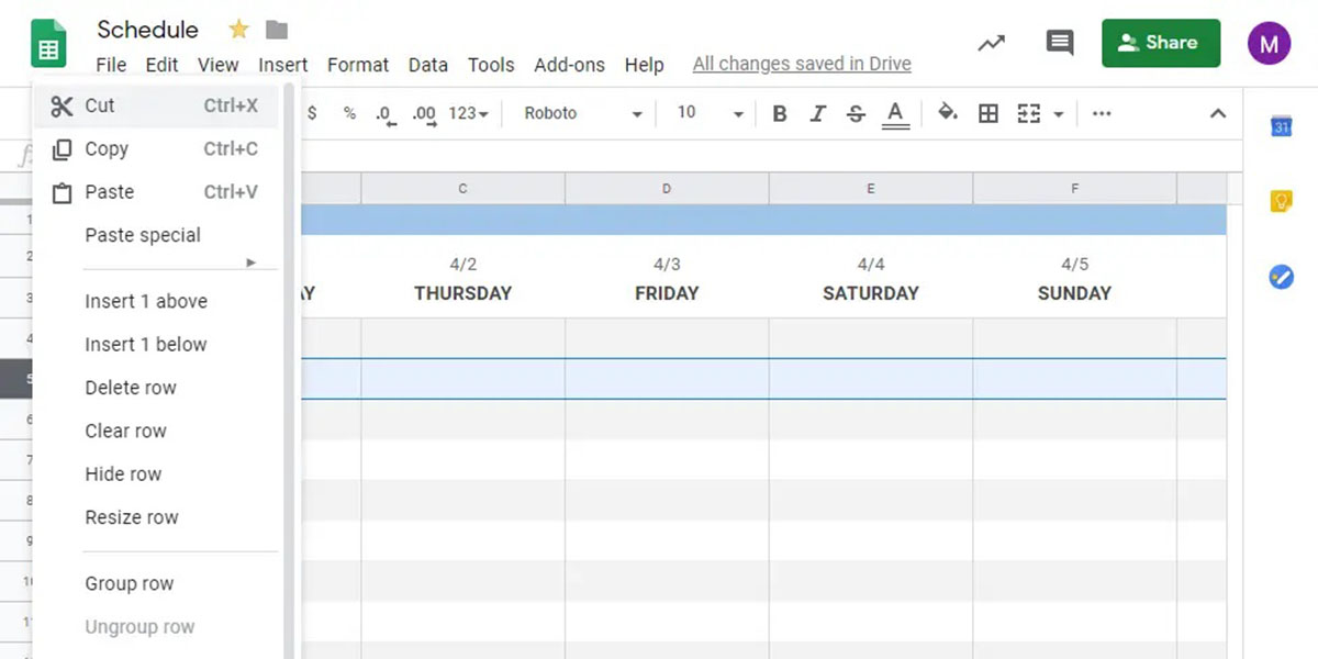 how-to-hide-a-row-in-google-sheets