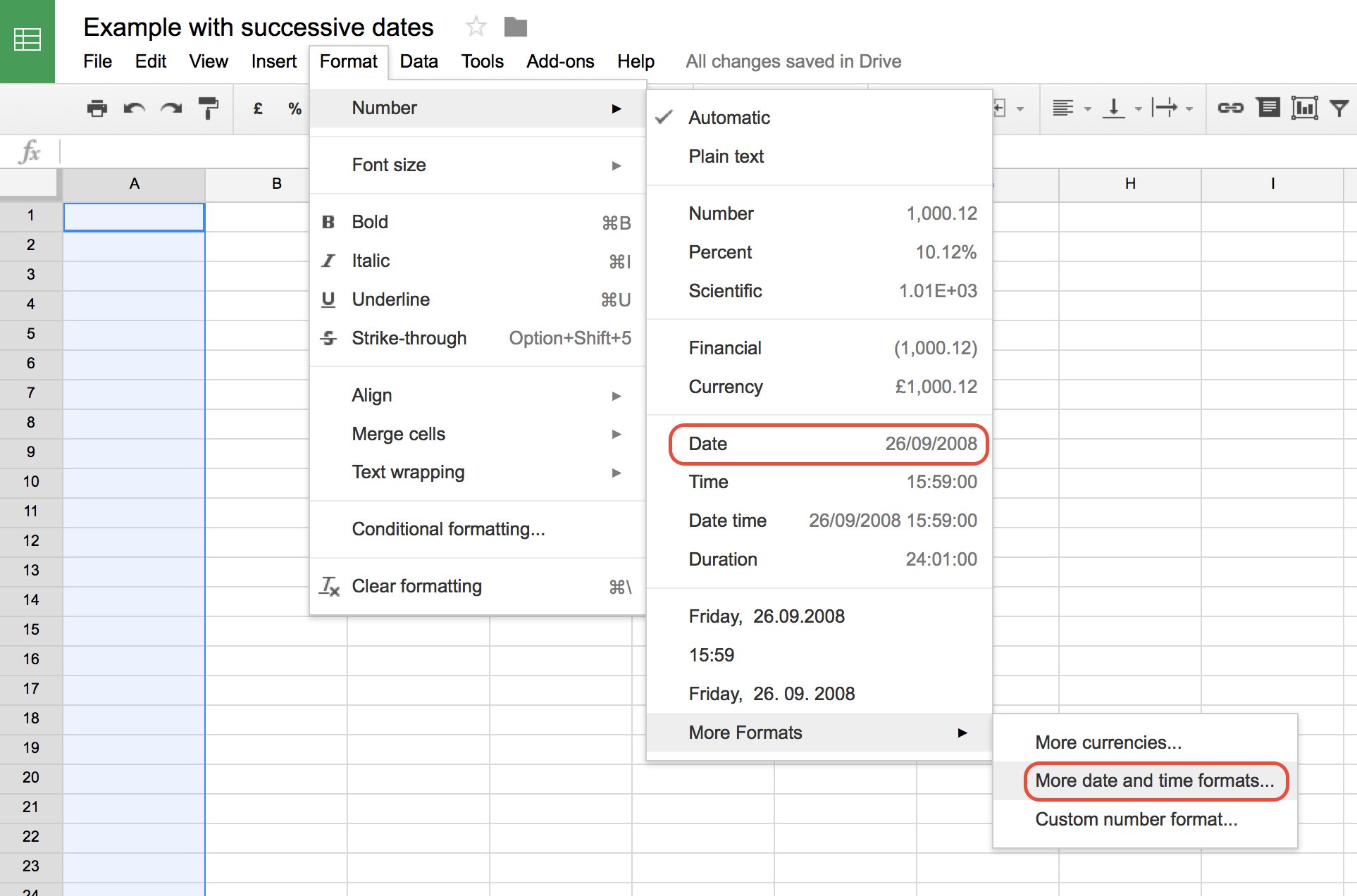 How To Insert Dates In Google Sheets