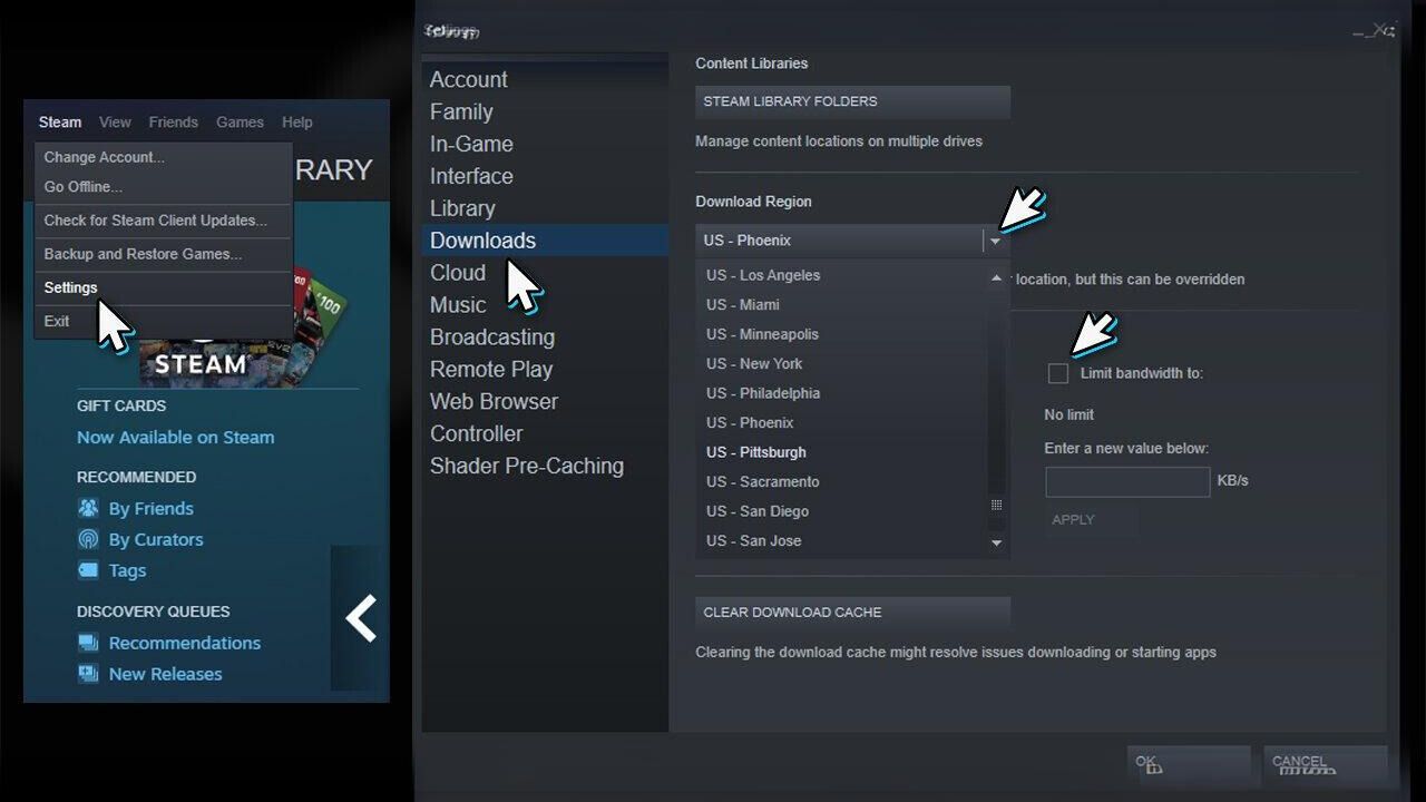 How To Limit Download Speed On Steam