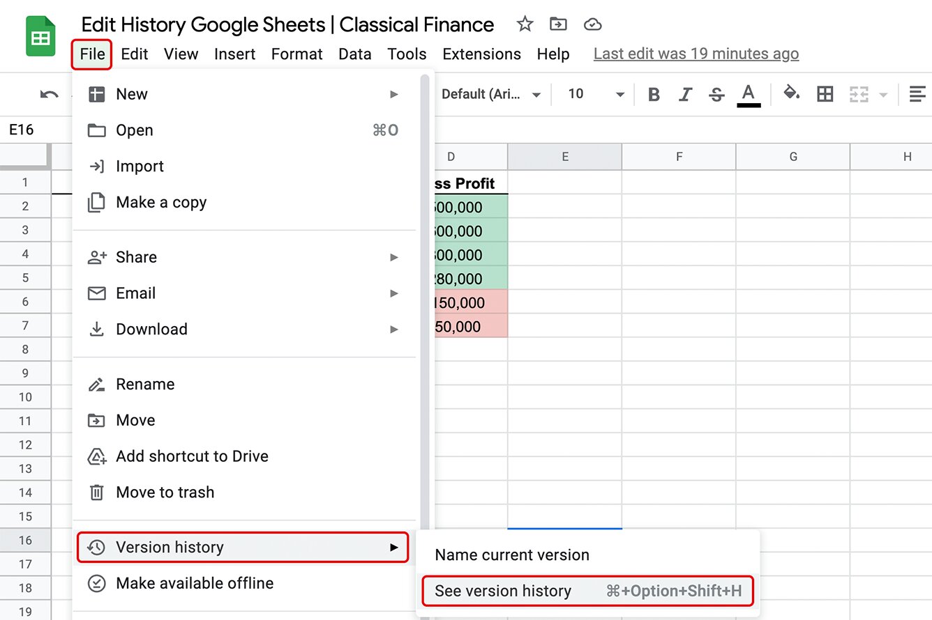 How To See Edit History In Google Sheets